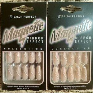 Salon Perfect Magnetic Mirror Effect Collection Press On Nails Set - 2 Packs